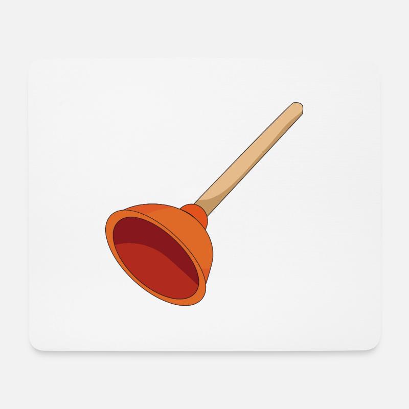 Pömpel – Pümpel – Saugglocke in klassischem Design - Mousepad (Querformat) - Weiß