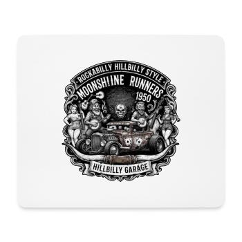 Moonshine Runners Hillbilly Garage 1950 - Mousepad (Querformat) - Weiß - Vorne