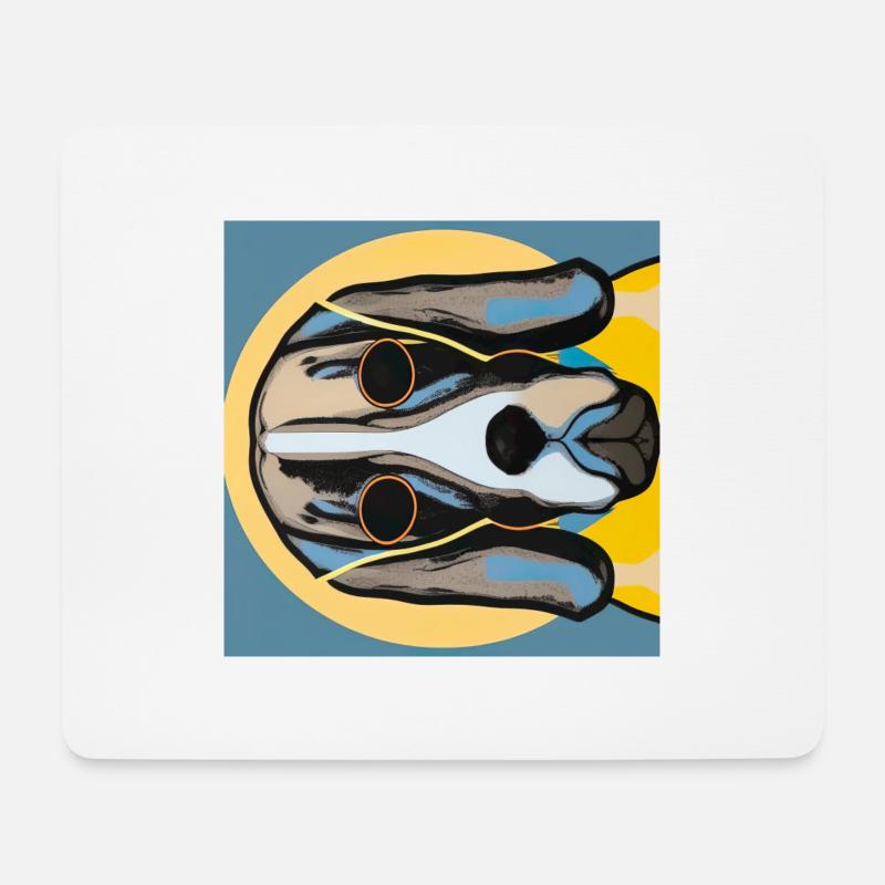 Basset Hound - Mousepad (Querformat) - Weiß