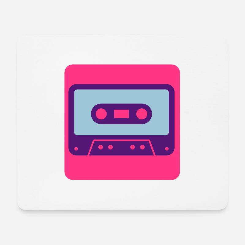 Retro cassette - Mousepad (Querformat) - Weiß