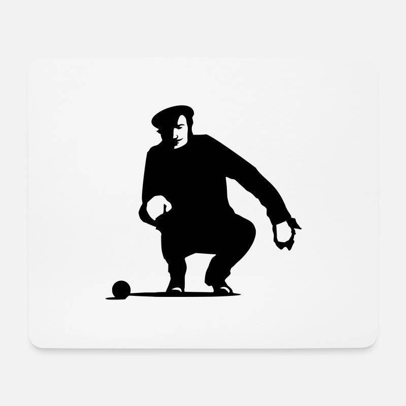 pétanque - Mousepad (Querformat) - Weiß