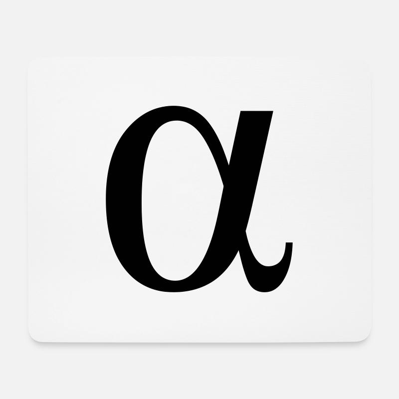 alpha greek letter - Mouse Pad (horizontal) - white