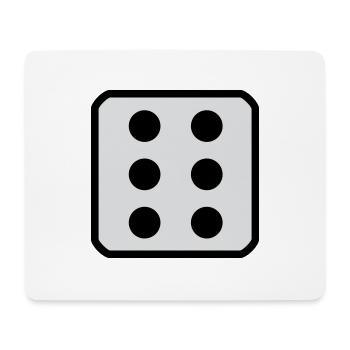 Dice 6 - Mouse Pad (horizontal) - white - Front