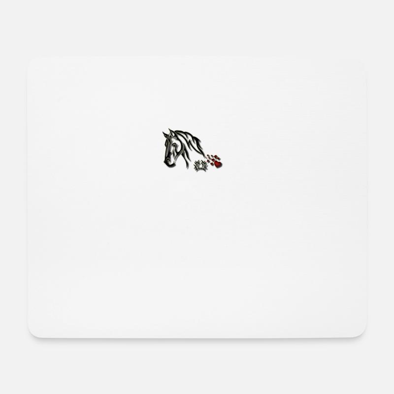 Trakehner Herzensbrecher - Mousepad (Querformat) - Weiß