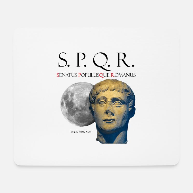 SPQR LUNAR Schürzen - Mousepad (Querformat) - Weiß