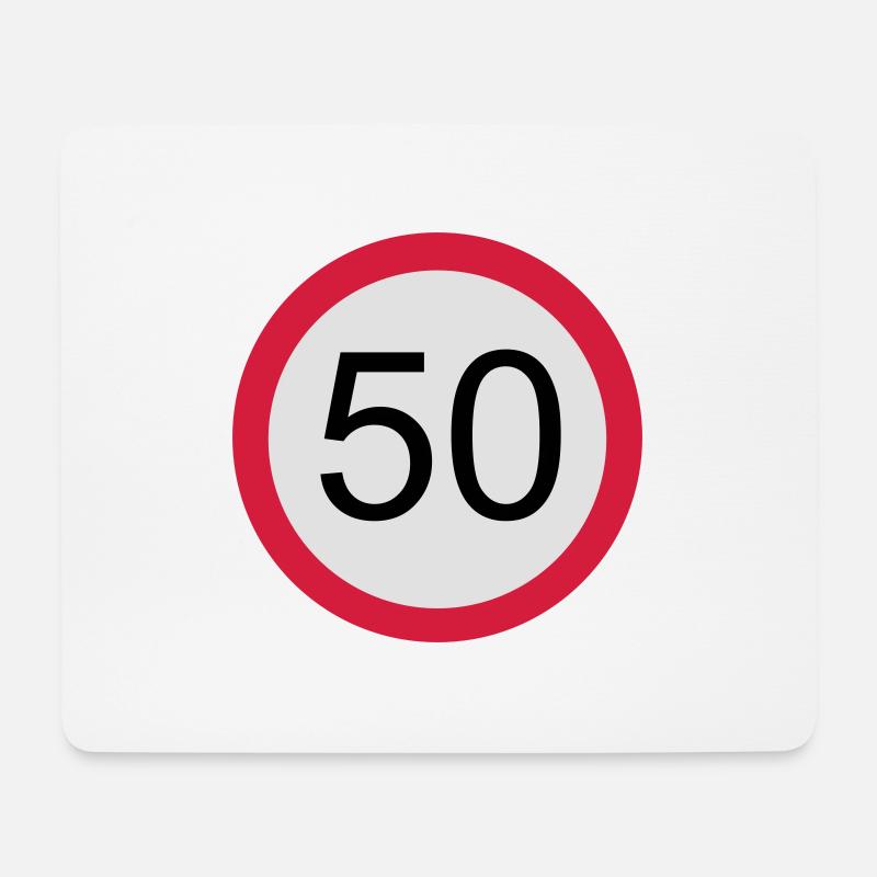50 - Geburtstag - Mousepad (Querformat) - Weiß