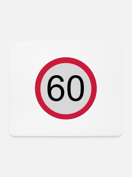 60 - Geburtstag - Mousepad (Querformat) - Weiß