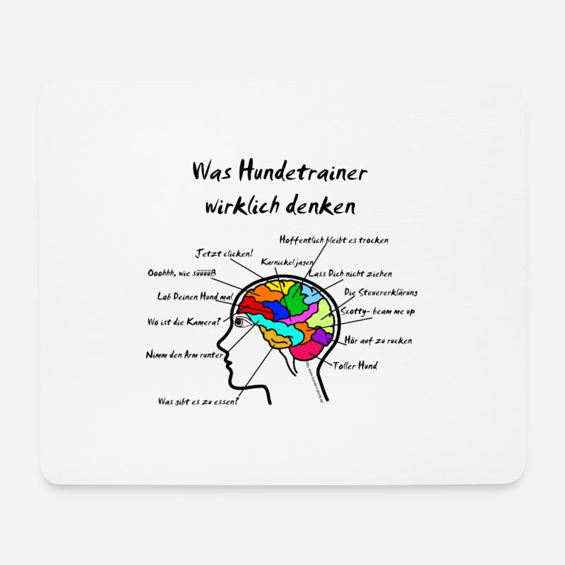 Hundetrainer - Mousepad (Querformat) - Weiß