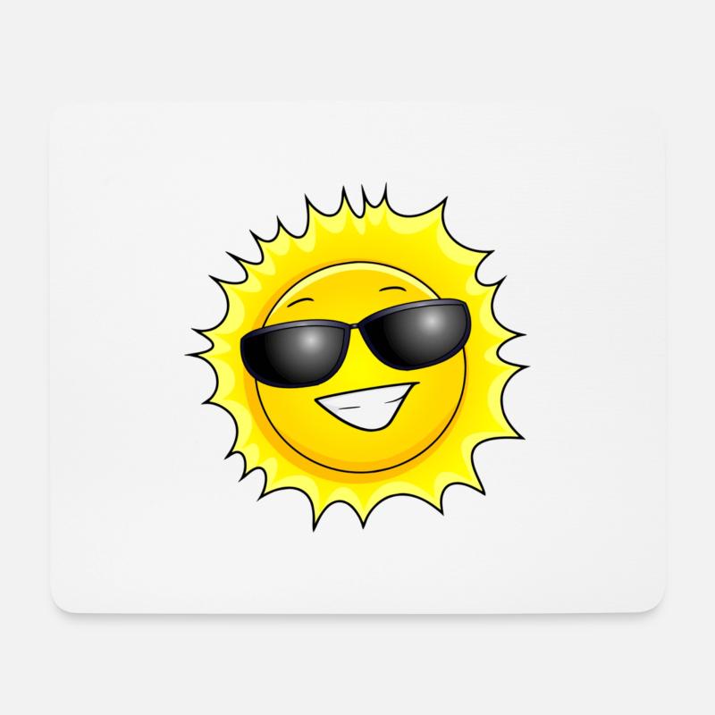 Sonne - Mousepad (Querformat) - Weiß