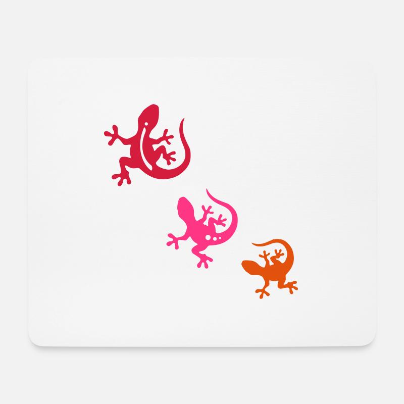 GECKO Terzett - Mousepad (Querformat) - Weiß