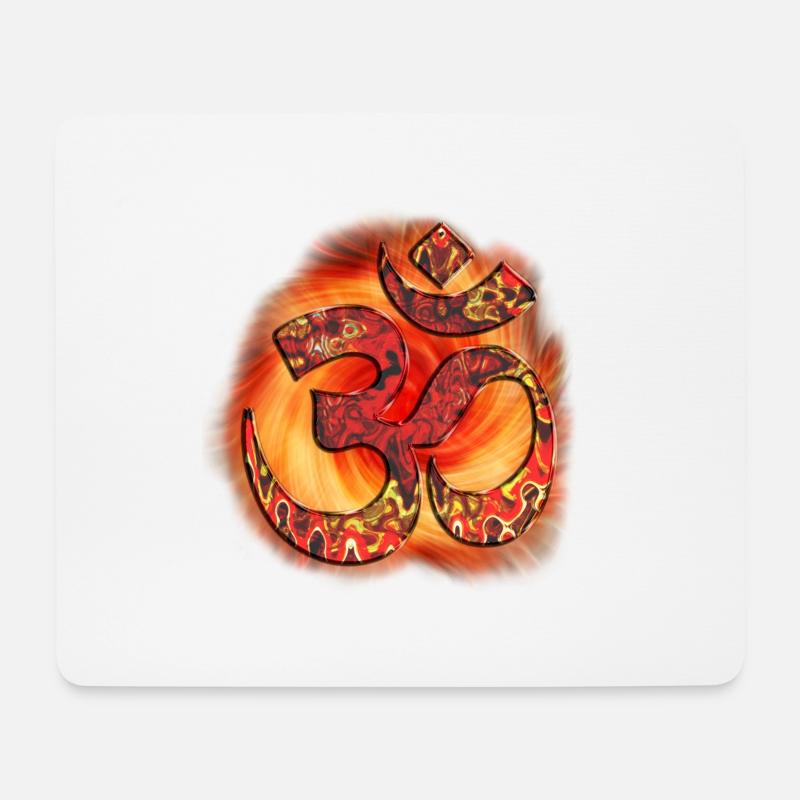 om - Mousepad (Querformat) - Weiß