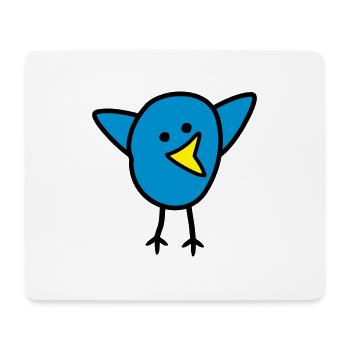 Vogel - Mousepad (Querformat) - Weiß - Vorne