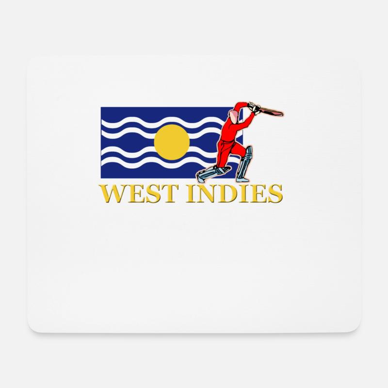 West Indies Cricket-Spieler - Mousepad (Querformat) - Weiß
