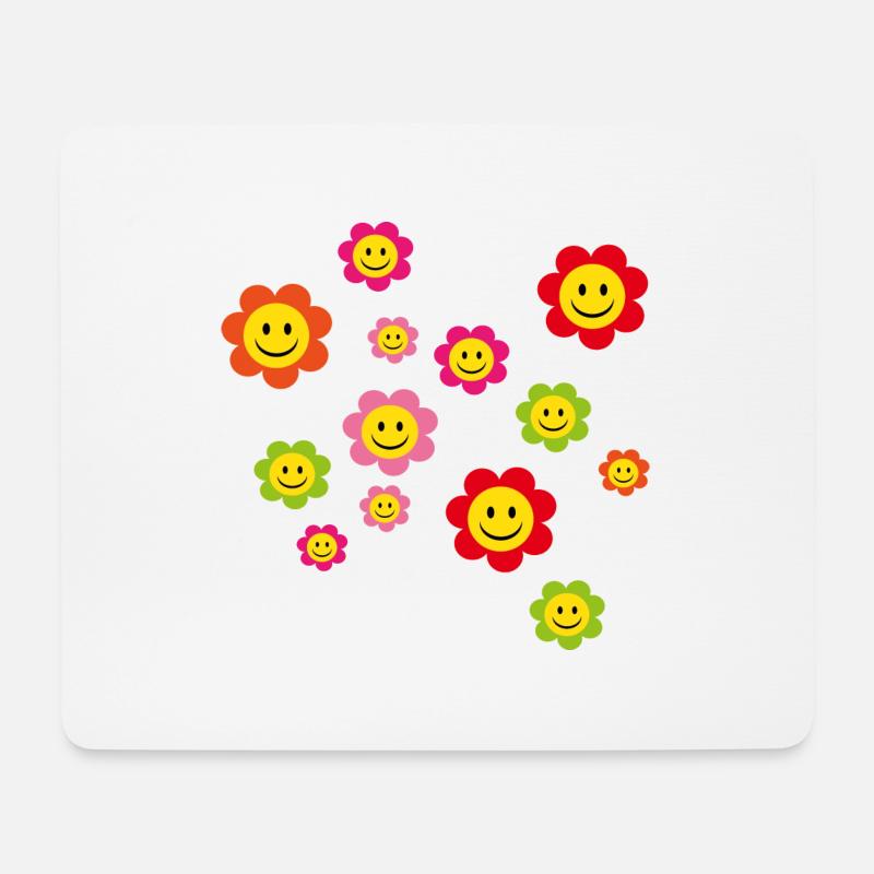 smiley - Mousepad (Querformat) - Weiß