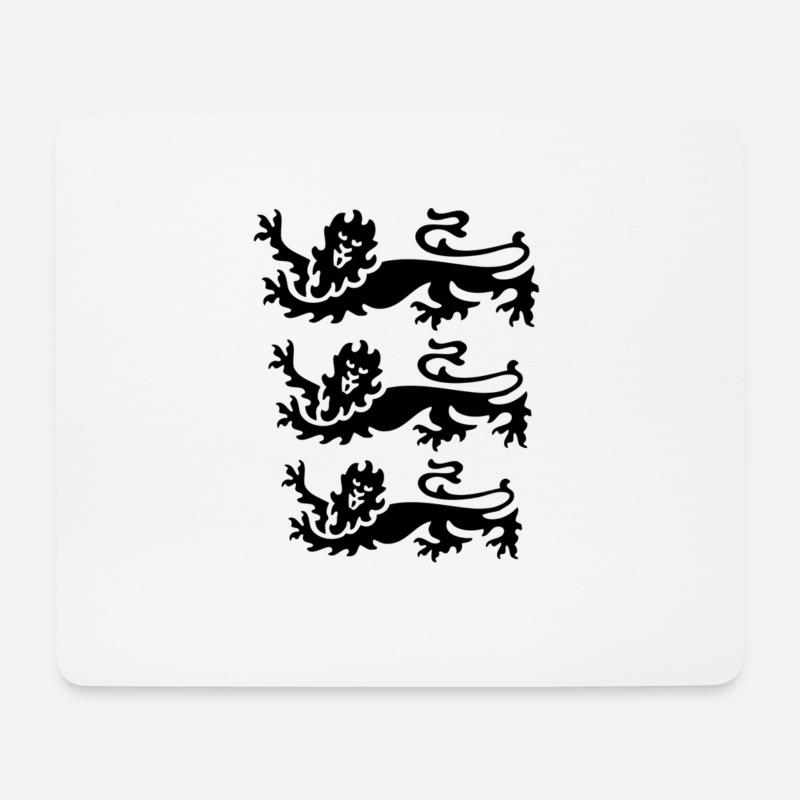 3 lions black - Mouse Pad (horizontal) - white