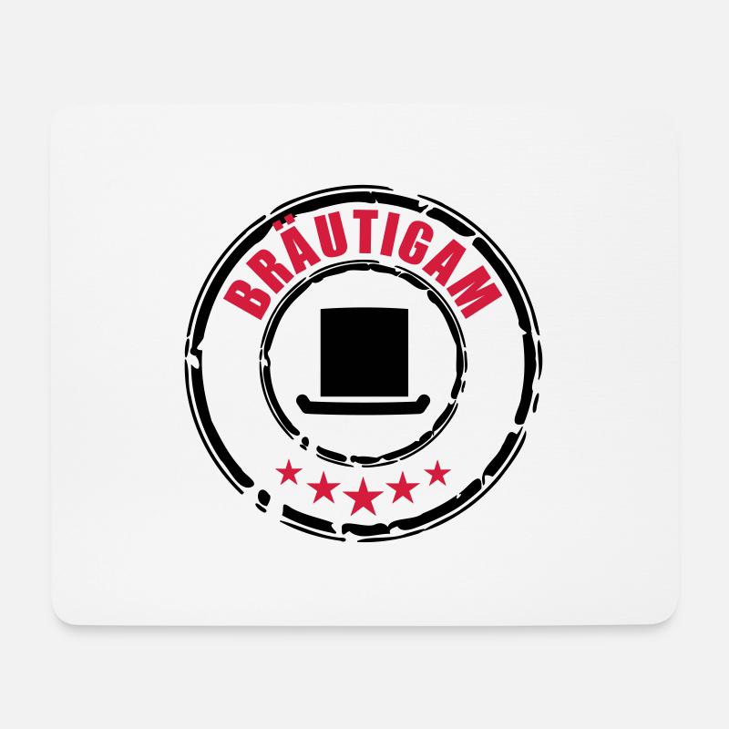 Bräutigam Stempel - Mousepad (Querformat) - Weiß