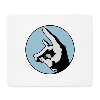 Schweigefuchs - Mousepad (Querformat) - Weiß - Vorne