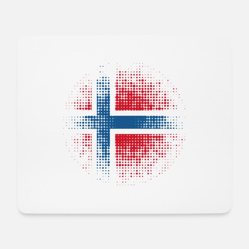 Norwegen Flagge - Mousepad (Querformat) - Weiß