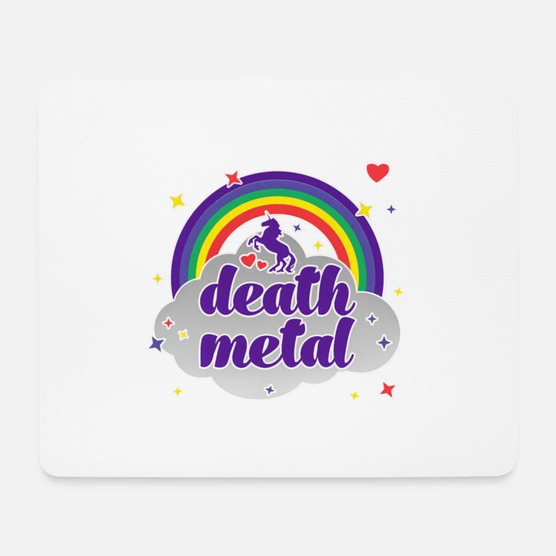 Death Metal Rainbow - Mousepad (Querformat) - Weiß