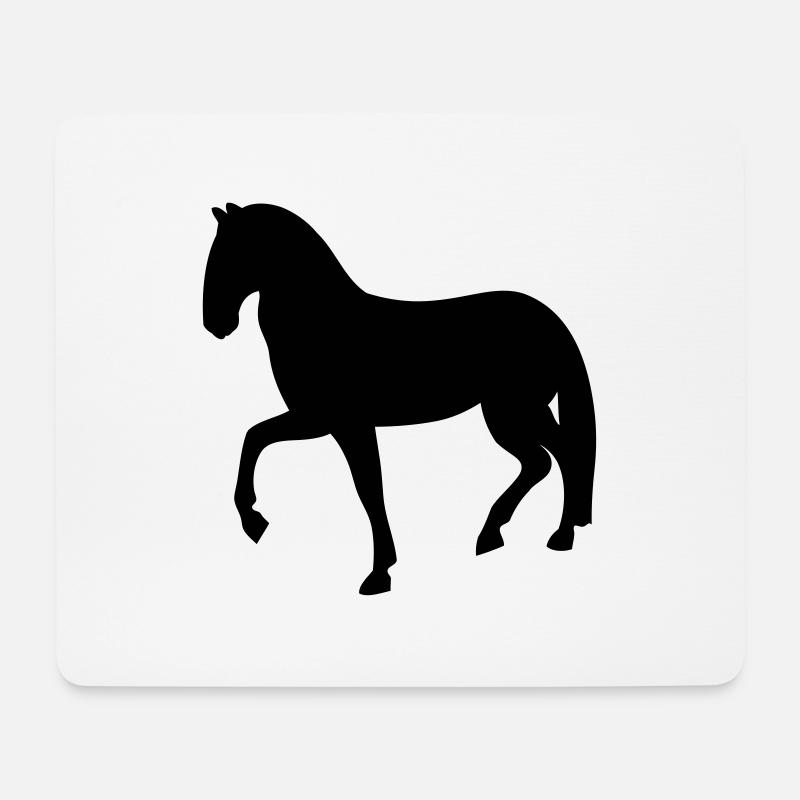 Pferd - Mousepad (Querformat) - Weiß