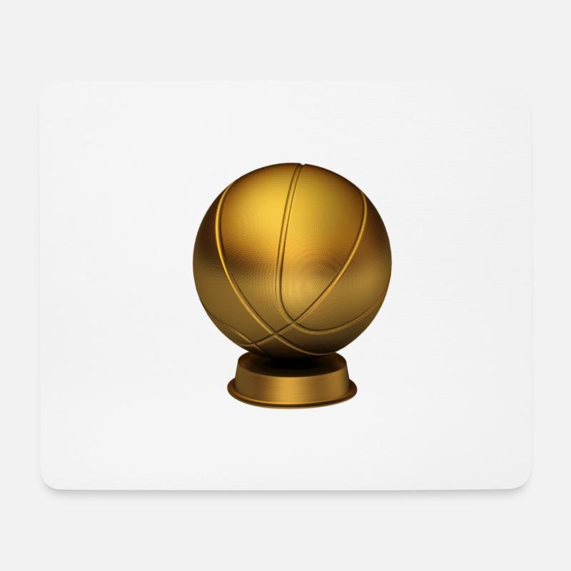 Basketball Trophy - Mousepad (Querformat) - Weiß
