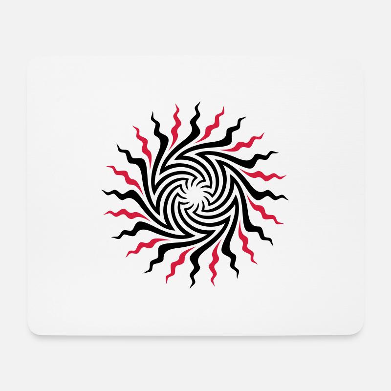 psychedelic_sun_201007_a_color - Mouse Pad (horizontal) - white