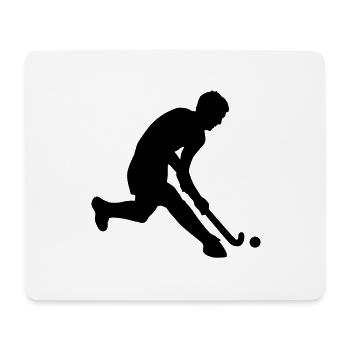 herrenhockey_1c - Mousepad (Querformat) - Weiß - Vorne