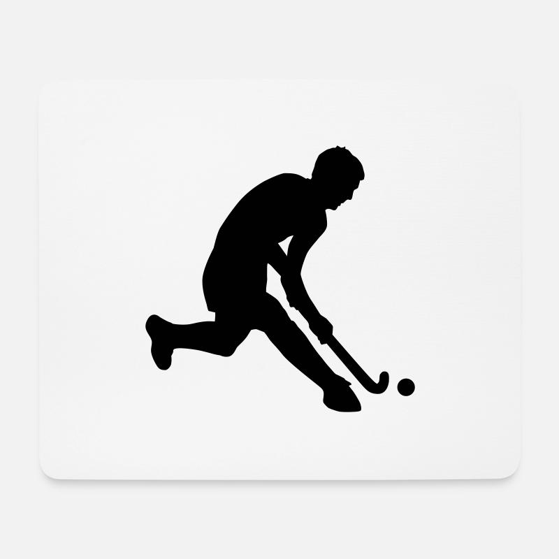 herrenhockey_1c - Mousepad (Querformat) - Weiß