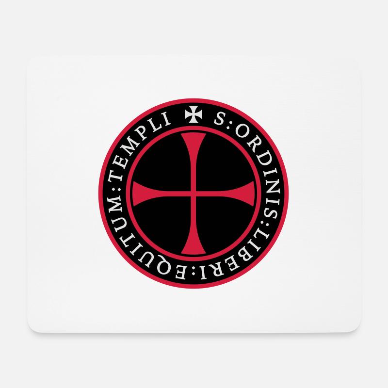 Knight Templar seal - Mousepad (Querformat) - Weiß