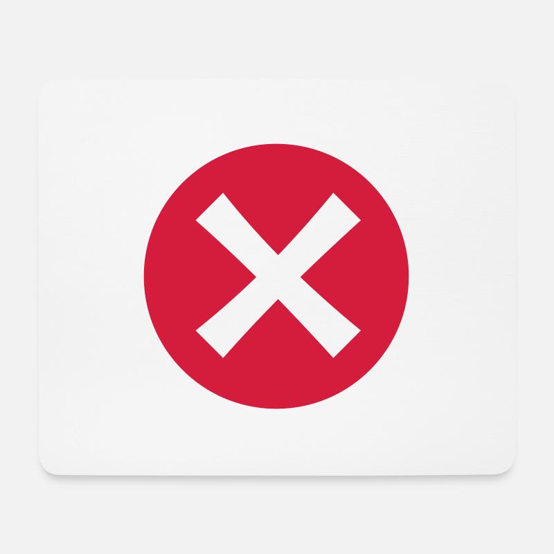 Checkmark Cross - Mouse Pad (horizontal) - white