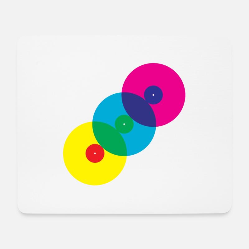 Vinyl Records (Diagonal) - Mouse Pad (horizontal) - white