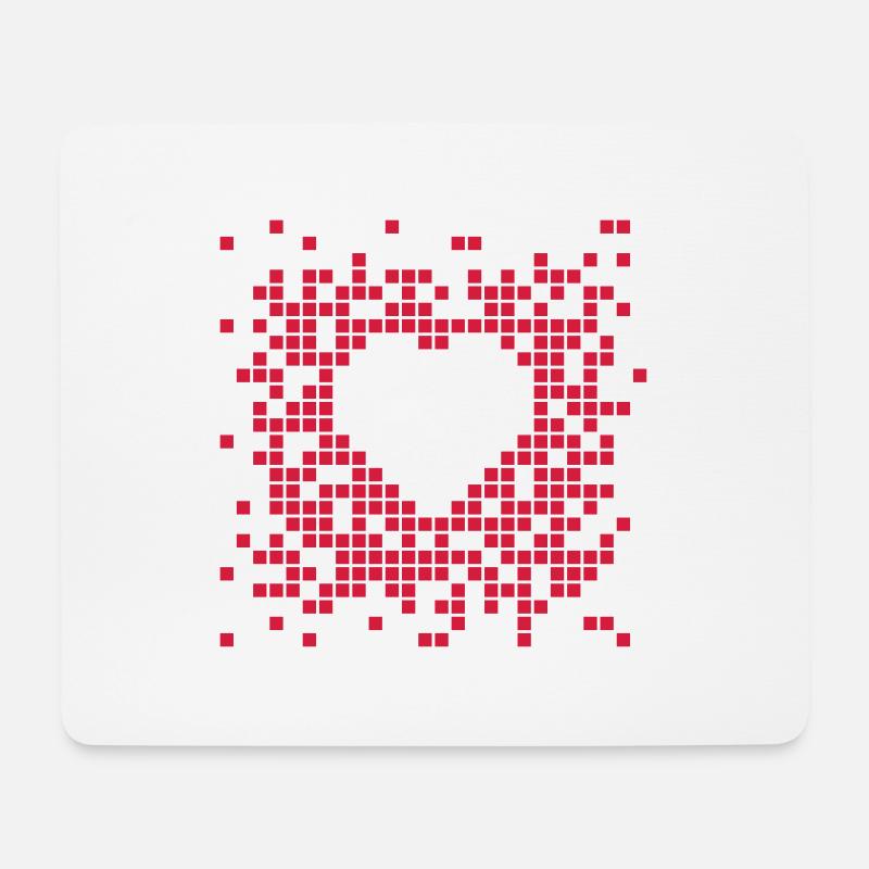 Pixel Heart - Mouse Pad (horizontal) - white