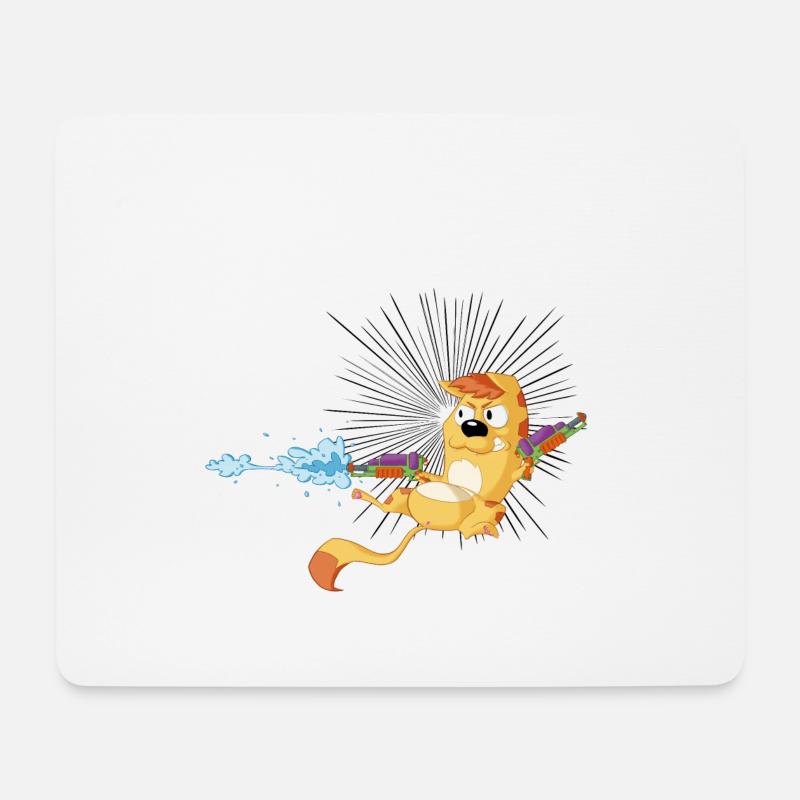 Team Cats Shootout - Mousepad (Querformat) - Weiß