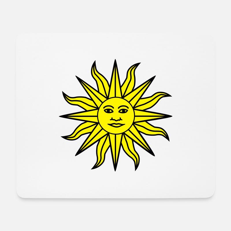 Sun Face - Mouse Pad (horizontal) - white