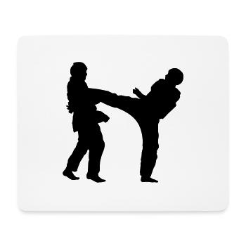 taekwondo kickers 1c - Mouse Pad (horizontal) - white - Front