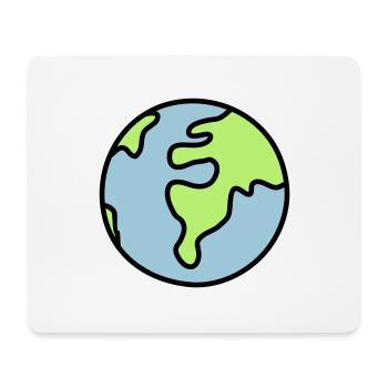 Globus - Welt - Mousepad (Querformat) - Weiß - Vorne