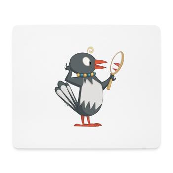 Frau Ester mit Spiegel - Mousepad (Querformat) - Weiß - Vorne