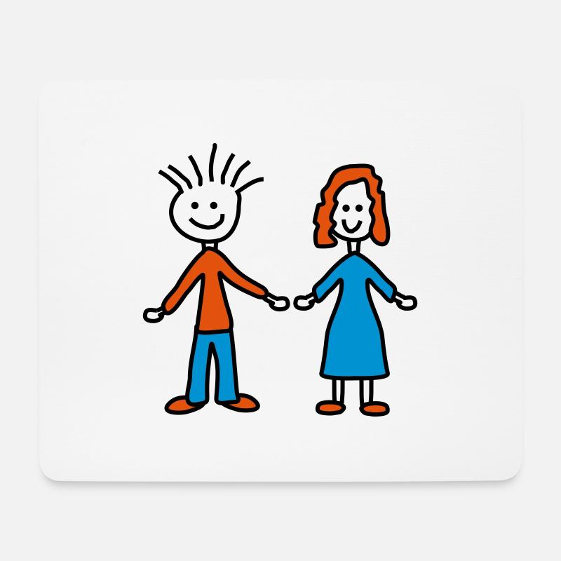 couple - Mouse Pad (horizontal) - white