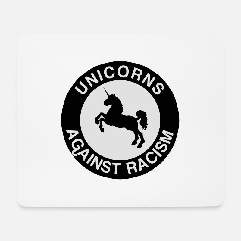 Unicorns Against Racism - Mousepad (Querformat) - Weiß