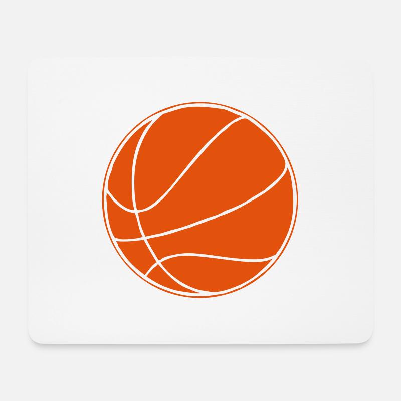 Basketball - Mousepad (Querformat) - Weiß