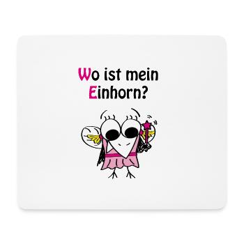 Feen-Rabe - Mousepad (Querformat) - Weiß - Vorne