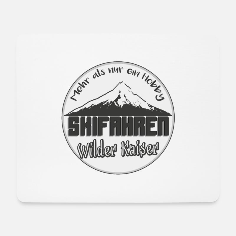 Wilder Kaiser - Skifahren - Mousepad (Querformat) - Weiß