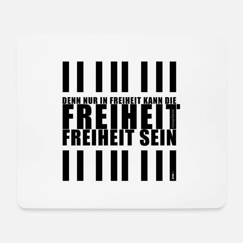 52_Freiheit_1.png - Mousepad (Querformat) - Weiß