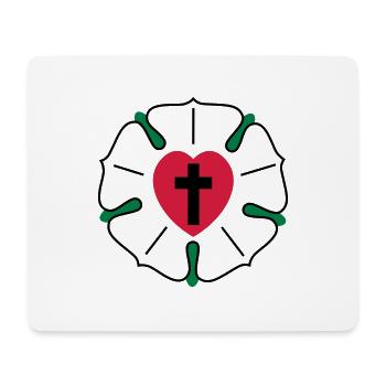 Luther Rose - Mousepad (Querformat) - Weiß - Vorne