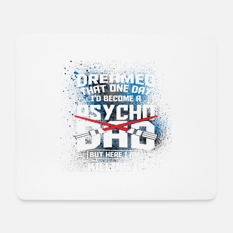 PSYCHO DARTH DAD X2X - Mousepad (Querformat) - Weiß