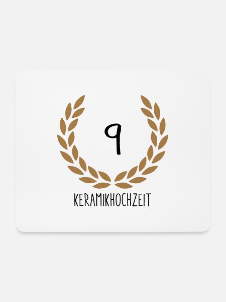 Hochzeitstag 9 - Mousepad (Querformat) - Weiß