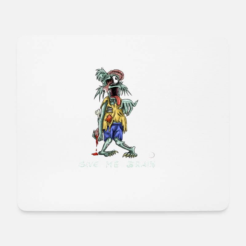 Zombie-Bär - Mousepad (Querformat) - Weiß