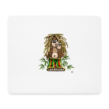 Rastafari Dread Bear Illustration - Mousepad (Querformat) - Weiß - Vorne