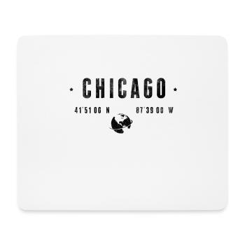 Chicago Coordonnées Géographiques Stylisées - Tapis de souris (format paysage) - blanc - Devant