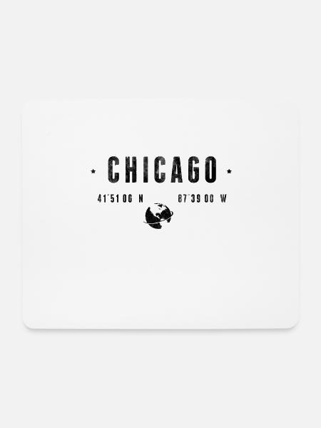 Chicago - Mousepad (Querformat) - Weiß